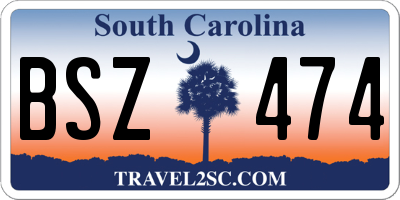 SC license plate BSZ474