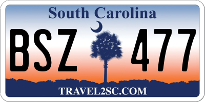SC license plate BSZ477
