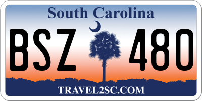 SC license plate BSZ480