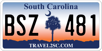 SC license plate BSZ481