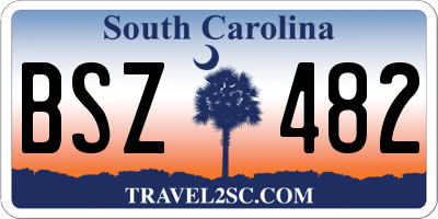 SC license plate BSZ482