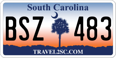 SC license plate BSZ483