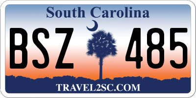 SC license plate BSZ485