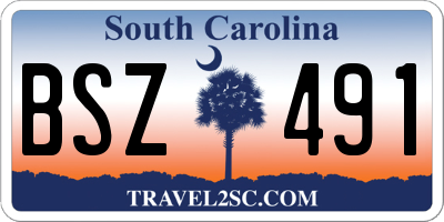 SC license plate BSZ491