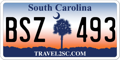 SC license plate BSZ493
