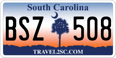 SC license plate BSZ508