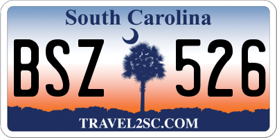 SC license plate BSZ526