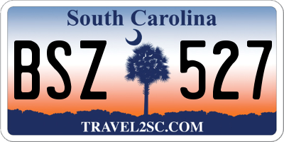 SC license plate BSZ527