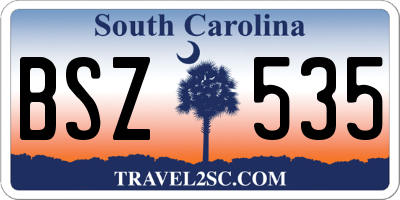SC license plate BSZ535