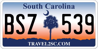 SC license plate BSZ539
