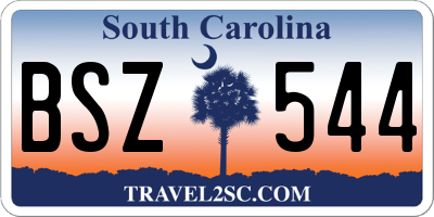 SC license plate BSZ544