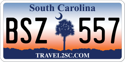 SC license plate BSZ557