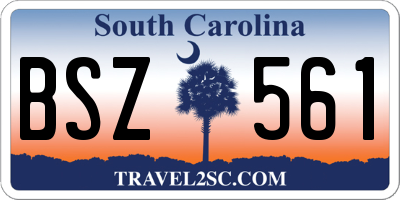 SC license plate BSZ561