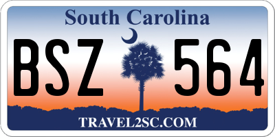 SC license plate BSZ564