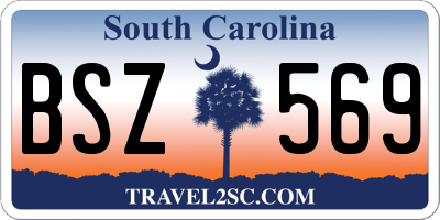 SC license plate BSZ569