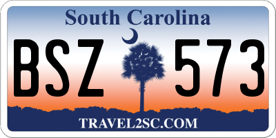SC license plate BSZ573
