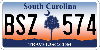 SC license plate BSZ574