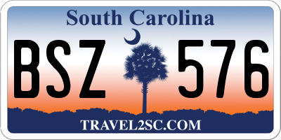 SC license plate BSZ576