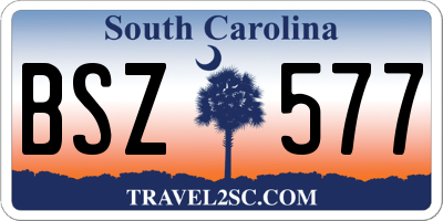 SC license plate BSZ577