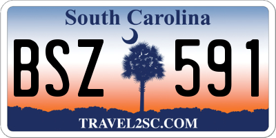 SC license plate BSZ591