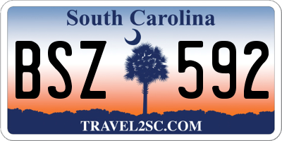 SC license plate BSZ592