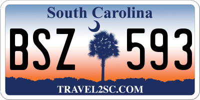 SC license plate BSZ593