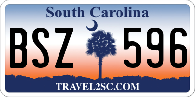 SC license plate BSZ596