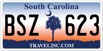 SC license plate BSZ623