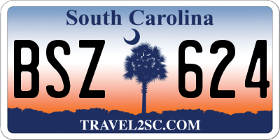 SC license plate BSZ624