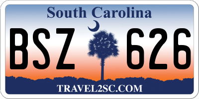 SC license plate BSZ626