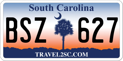 SC license plate BSZ627