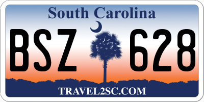 SC license plate BSZ628