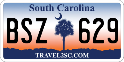 SC license plate BSZ629
