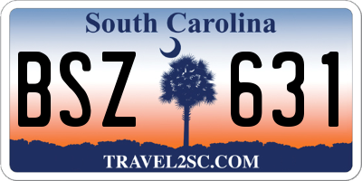SC license plate BSZ631