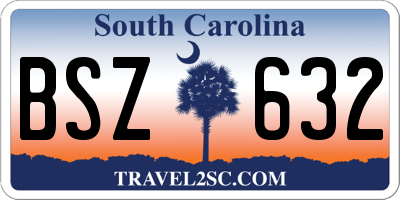 SC license plate BSZ632