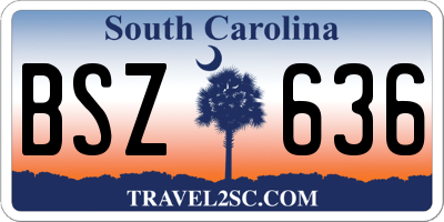 SC license plate BSZ636