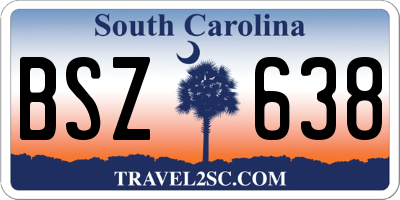 SC license plate BSZ638