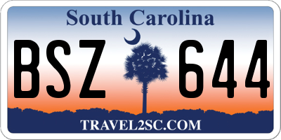 SC license plate BSZ644