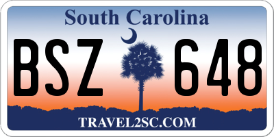 SC license plate BSZ648