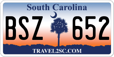 SC license plate BSZ652