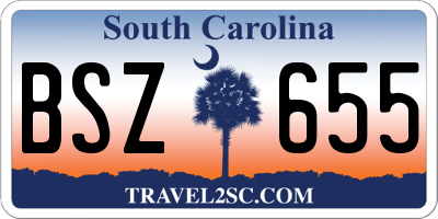 SC license plate BSZ655