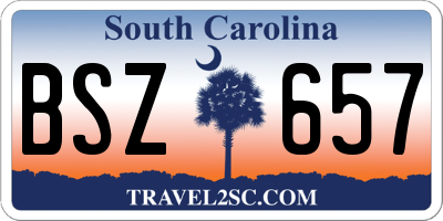 SC license plate BSZ657
