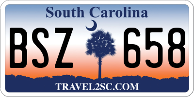 SC license plate BSZ658