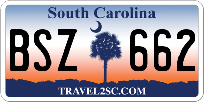 SC license plate BSZ662
