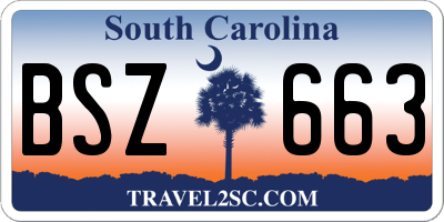 SC license plate BSZ663