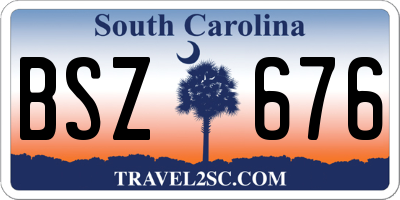 SC license plate BSZ676
