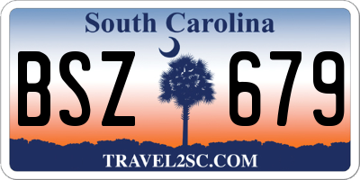 SC license plate BSZ679