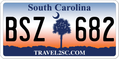 SC license plate BSZ682