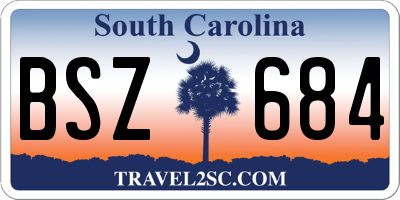 SC license plate BSZ684