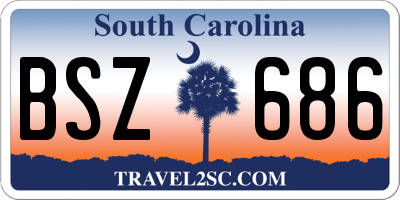 SC license plate BSZ686